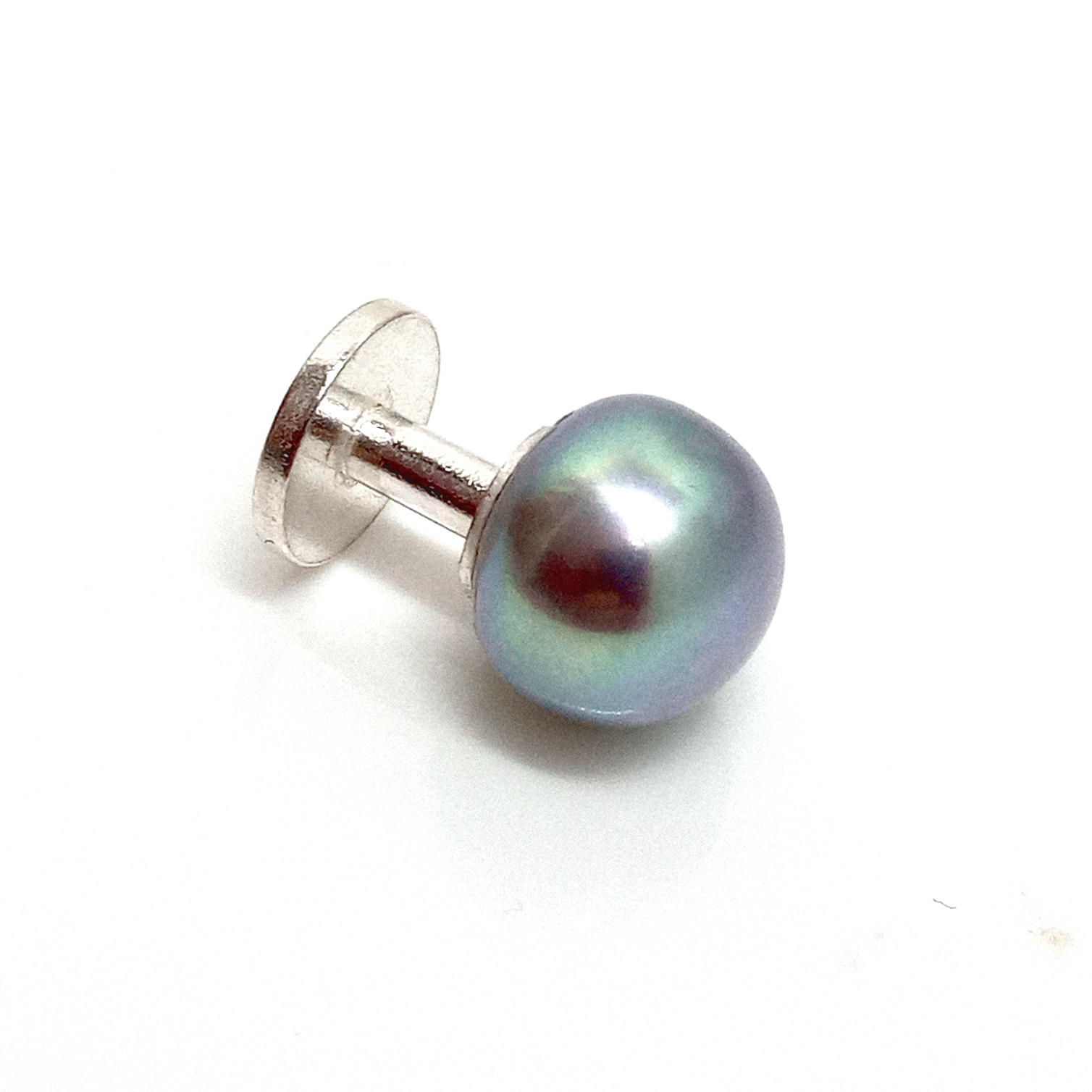 Blue/silver Buttonhole Pearl